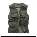 Wholesale Custom Men's Cotton Vest Jacket with Sleeveless